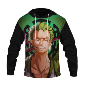 One Piece Pirate Hunter Roronoa Zoro Portrait Epic Hoodie (Kids & Adults)