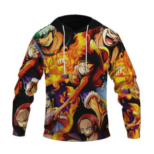 One Piece Wano Country Arc Characters Artwork Hoodie Jacket (Kids & Adults)