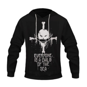 One Piece Whitebeard Pirates Child Of The Sea Black Hoodie (Kids & Adults)