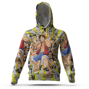 Epic Monkey D. Luffy Manga Panels Artwork Hoodie (Kids & Adults)