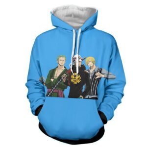 One Piece Zoro Law Sanji Straw Hat Pirate Symbol Anime Hoodie (Kids & Adults)