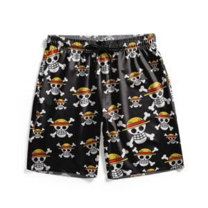 One Piece Straw Hat Pirates Logo Men’s Swim Shorts (Kids & Adults)