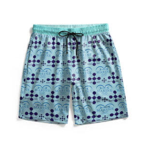 Marine X World Government Logo Pattern Swim Trunks (Kids & Adults)
