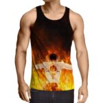 One Piece Awesome Ace Fire Fist White Beard Tattoo Tank Top 1