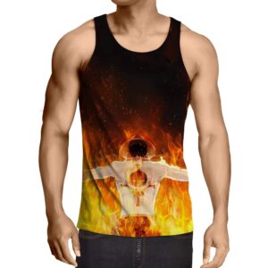 One Piece Awesome Ace Fire Fist White Beard Tattoo Tank Top (Kids & Adults)