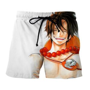 One Piece Fire Ace Smile Happy Cool Theme Design Boardshorts (Kids & Adults)