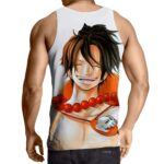One Piece Fire Ace Smile Happy Cool Theme Design Tank Top 2