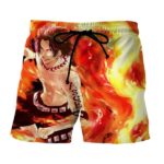 One Piece Handsome Monkey Ace Fire Fist Smiling Boardshorts (Kids & Adults)