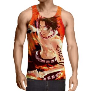 One Piece Handsome Monkey Ace Fire Fist Smiling Tank Top (Kids & Adults)