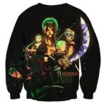 One Piece Roronoa Zoro Kid Grown Up Swordman Black Sweatshirt 2