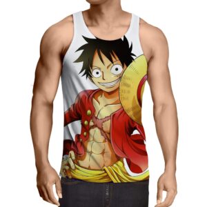 One Piece Straw Hat Monkey D Luffy Smiling Pirate Tank Top (Kids & Adults)