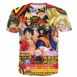 Japanese Style 3D One Piece DBZ Naruto Bleach Anime Dope T-Shirt (Kids & Adults)