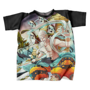 One Piece Enel God Skypiea Villain Character Color Vibrant Design T-Shirt (Kids & Adults)