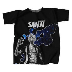 Sanji Skypiea Arc Sacrifice Sketch Art Black Shirt (Kids & Adults)