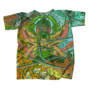 Asura Zoro Nine Sword Oriental Art Style Tee (Kids & Adults)