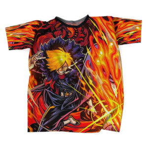Sanji Stealth Black Raid Suit Flame Artwork Tee (Kids & Adults)