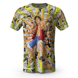 Luffy Blazing Force Manga Panels Art T-Shirt (Kids & Adults)
