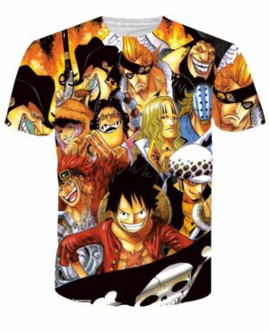 Newest Cool Anime One Piece Characters Monkey D. Luffy 3D T-shirt (Kids & Adults)
