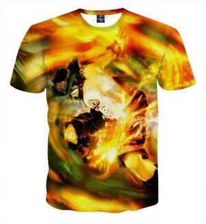 One Piece Ace Awesome Fire Skill 3D Printed T-shirt (Kids & Adults)