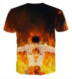 One Piece Ace Flame Back Standing 3D Full Print T-shirt1