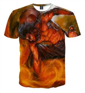 One Piece Ace Powerful Flame Skill Dope Design T-Shirt (Kids & Adults)