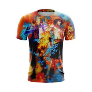 One Piece Straw Hat Luffy Playing With Portgas D Ace T-Shirt (Kids & Adults)