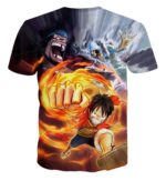 One Piece Pirate Warrior D.Luffy Marshall D.Teach Kuzan Characters T-shirt1