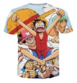 One Piece Straw Hat Pirates Crew Awesome Full Print Tshirt1
