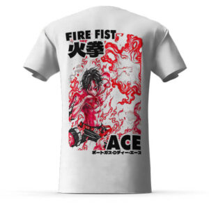 Fire Fist Portgas D Ace Graphic Art White Shirt (Kids & Adults)